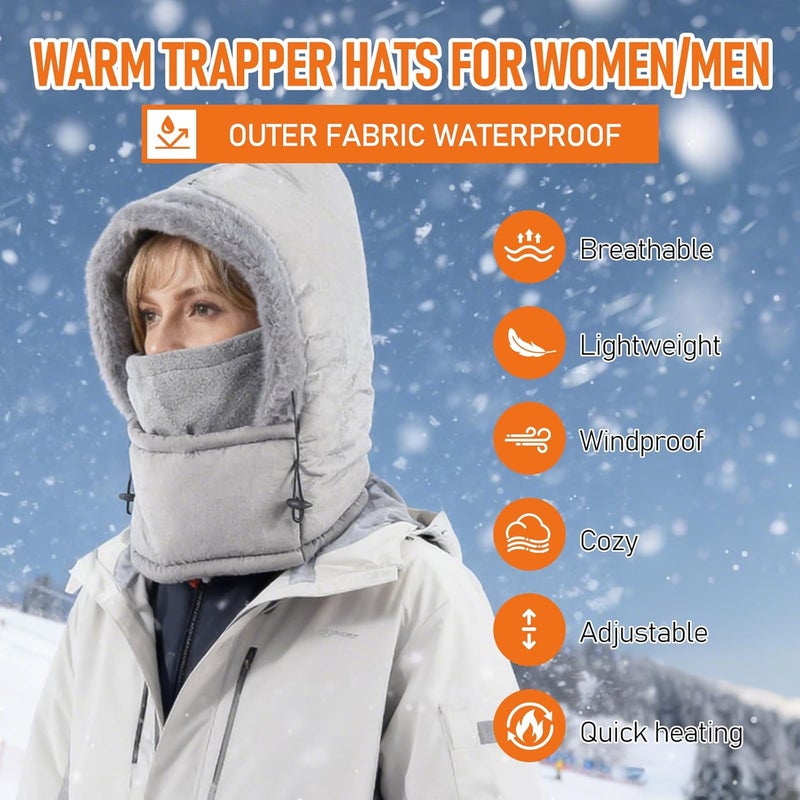 JOYPICKS Balaclava Fleece Ski Mask for Men Women with Face Cover, Water Repellent Windproof for Extreme Cold Weather Skiing Motorcycle - Image 2